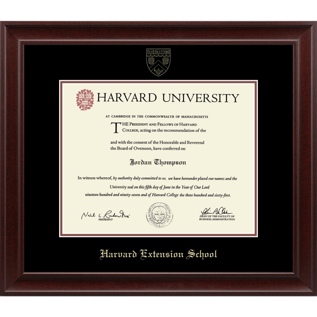 2244-Harvard Recycled Wood Gold Embossed Diploma Frame_Rainier_Extension Undergrad.jpg