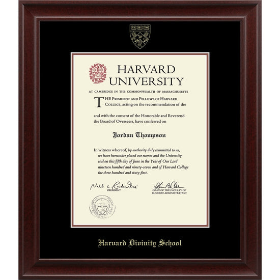 2244-Harvard Recycled Wood Gold Embossed Diploma Frame_Rainier_Harvard - Divinity.jpg