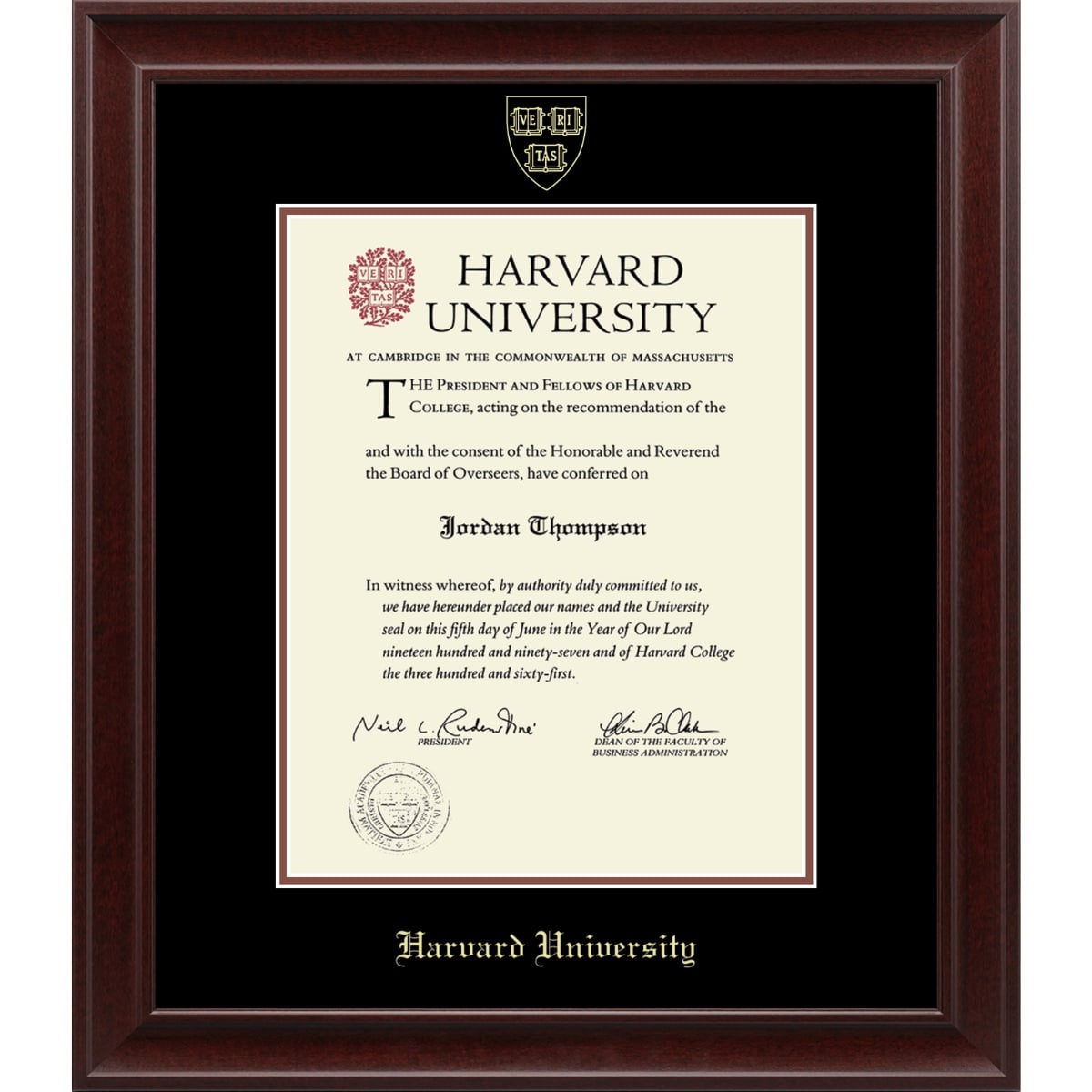 2244-Harvard Recycled Wood Gold Embossed Diploma Frame_Rainier_Harvard - Grad.jpg