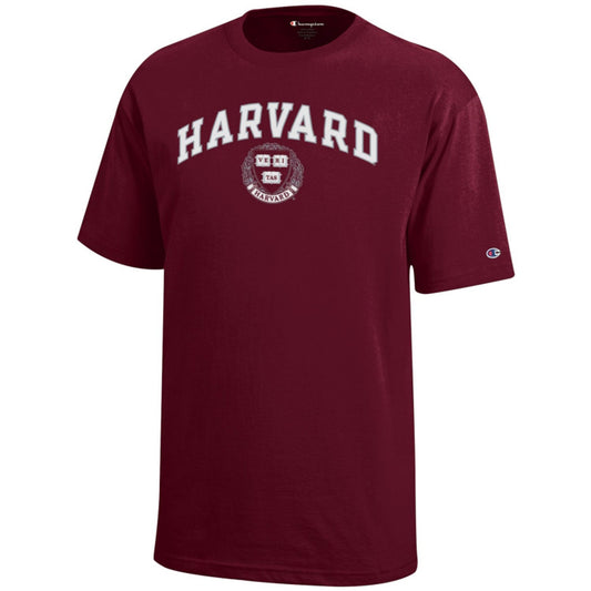 2261-Harvard Champion Arched Two-Tone Seal Tee Shirt_Maroon.jpg