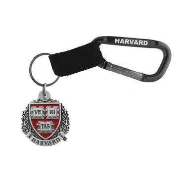 Harvard Seal Pewter Carabiner Keychain