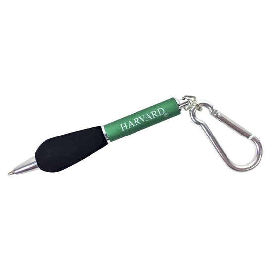 3227-Harvard Metal Pen with Carabiner_Green.jpg