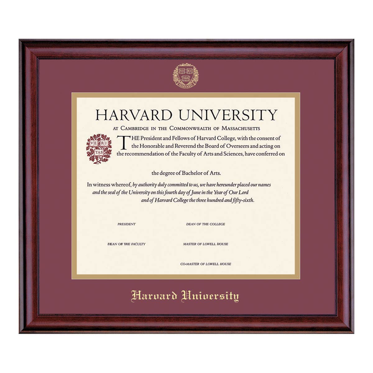 3483-Harvard University Horizontal Certificate Frame_Classic.jpg