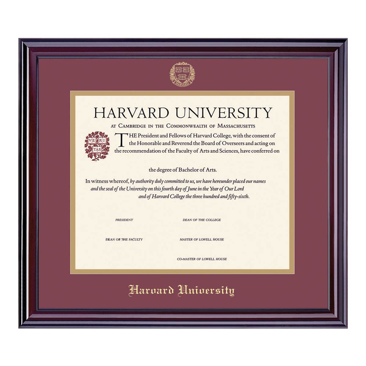 3483-Harvard University Horizontal Certificate Frame_Elite.jpg