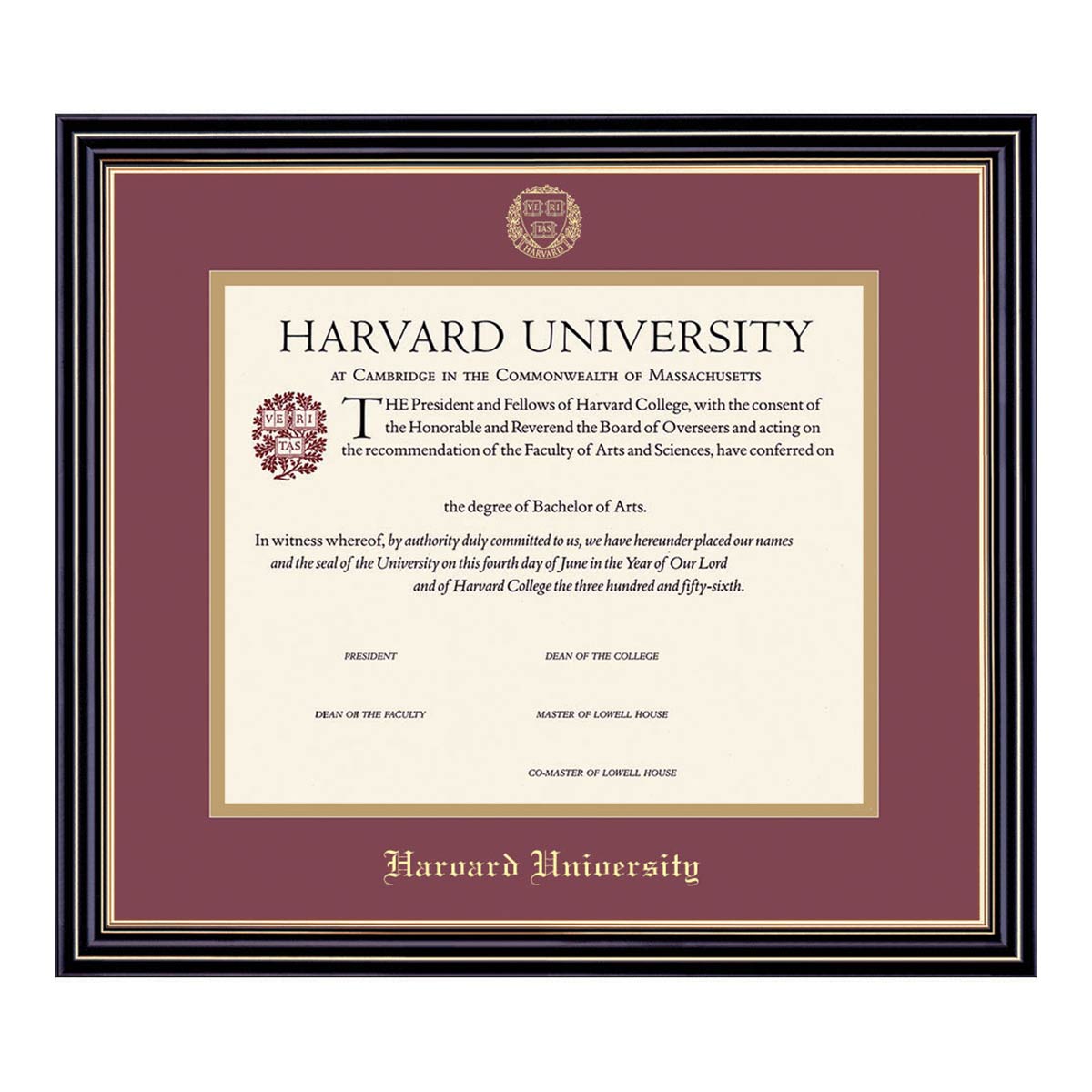 3483-Harvard University Horizontal Certificate Frame_Prestige.jpg