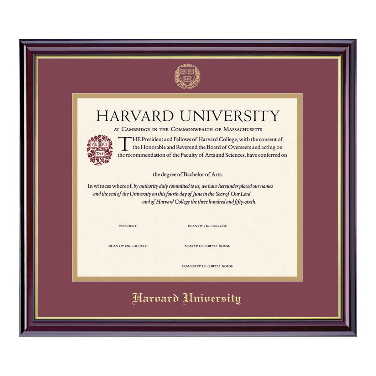 3483-Harvard University Horizontal Certificate Frame_Windsor.jpg