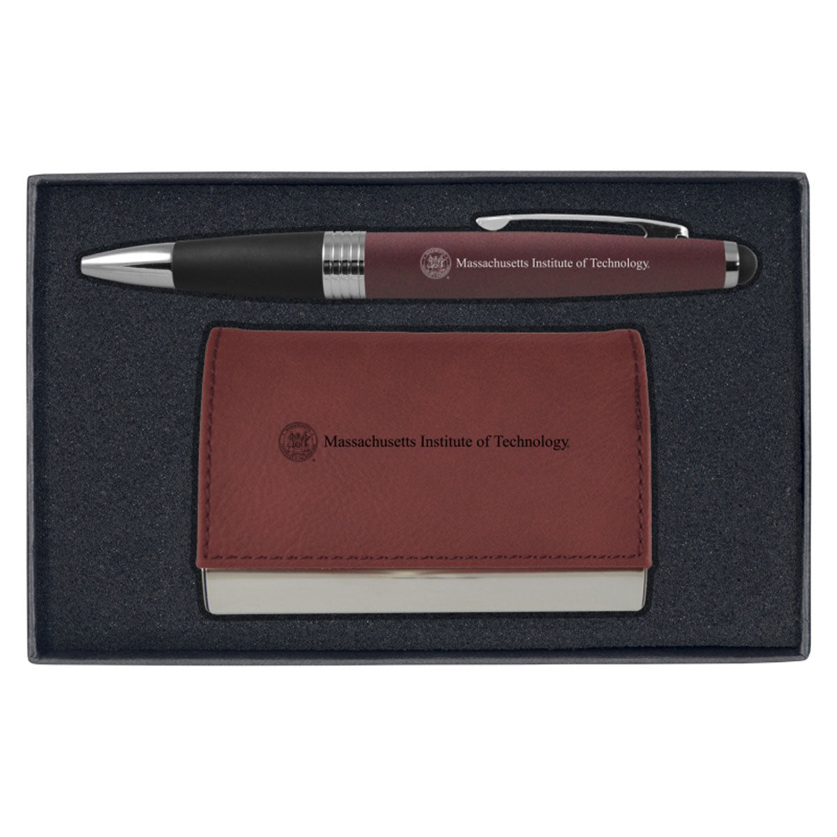 3599-MIT Velour Business Card Holder and Pen Gift Set_media.jpg