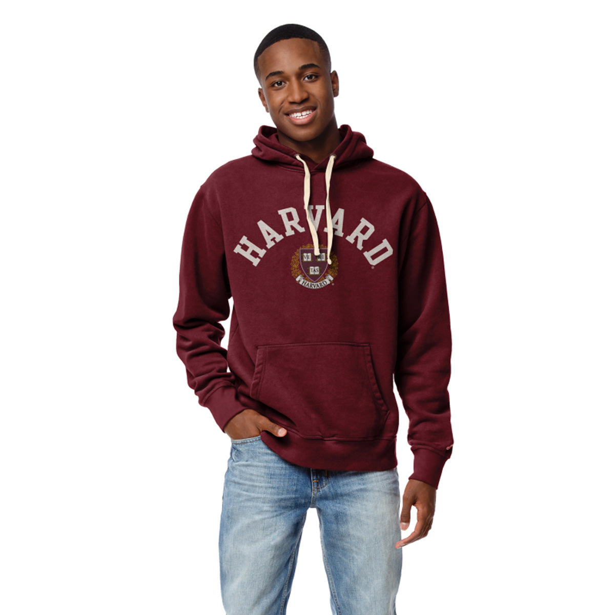 3793-Harvard League Jersey Applique Stadium Hooded Sweatshirt_media_02.jpg
