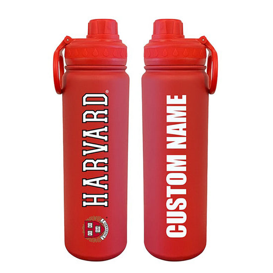 3887-Personalized Harvard 24 oz. Stainless Steel Water Bottle_Red.jpg