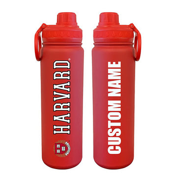 3887-Personalized Harvard 24 oz. Stainless Steel Water Bottle_Red.jpg
