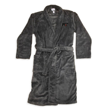 MIT Embroidered Shawl Collar Bathrobe