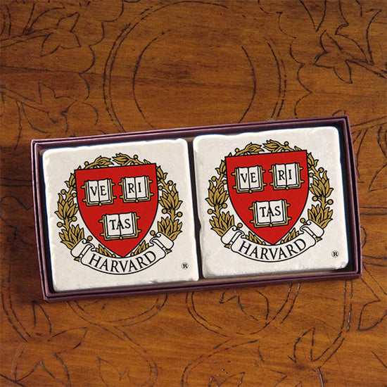 4178-Harvard Screencraft Tileworks Set of 2 Marble Coasters Harvard Seal_media.jpg
