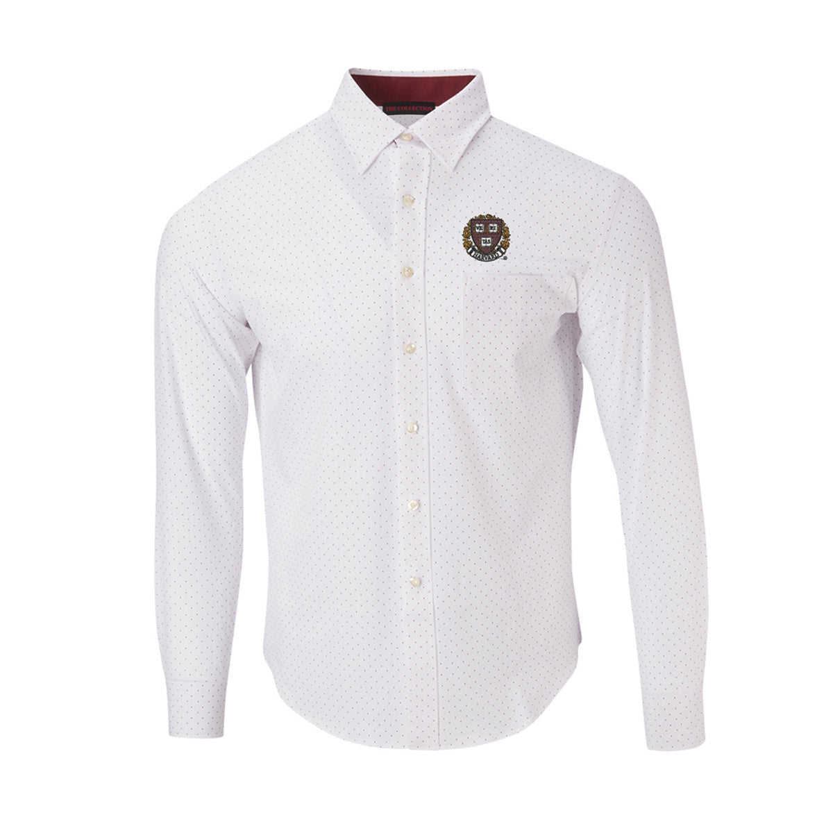 4233-Harvard Men's Boss Lecker Dot Sport Shirt_Maroon-White.jpg