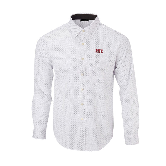 4246-MIT Men's Boss Lecker Dot Sport Shirt_White-Black.jpg