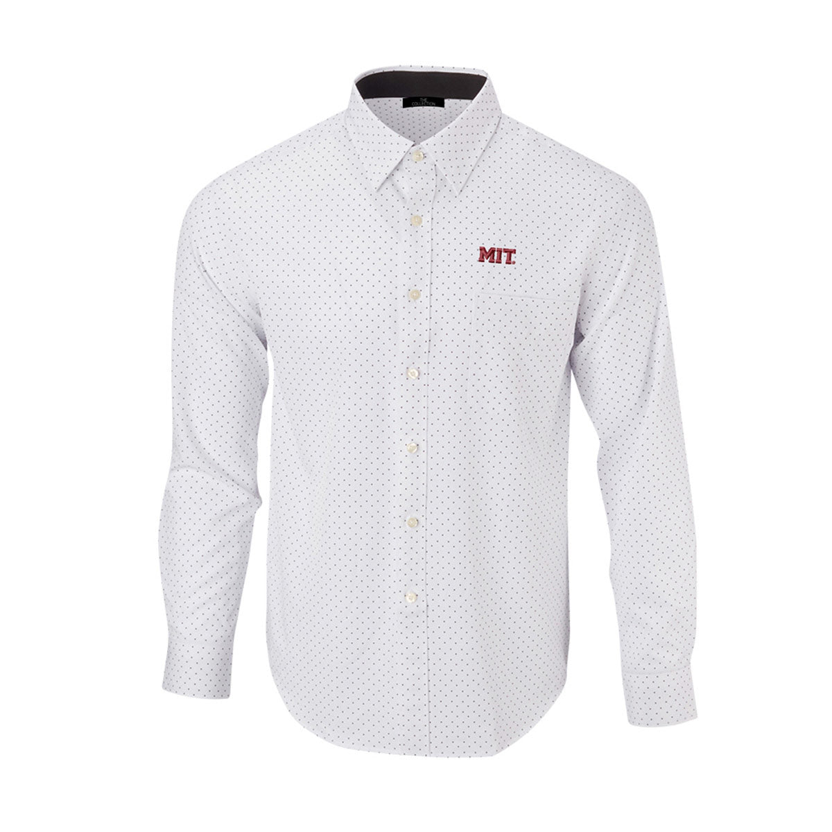 4246-MIT Men's Boss Lecker Dot Sport Shirt_White-Black.jpg