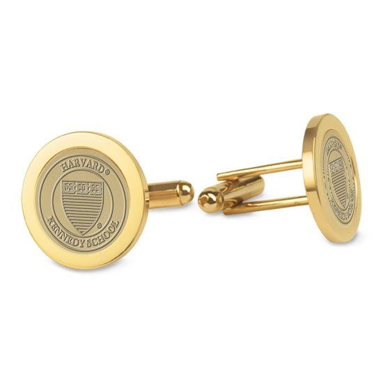 4636-Harvard Medallion 23K Gold-Plated Brass Cufflinks_JFK Government.jpg
