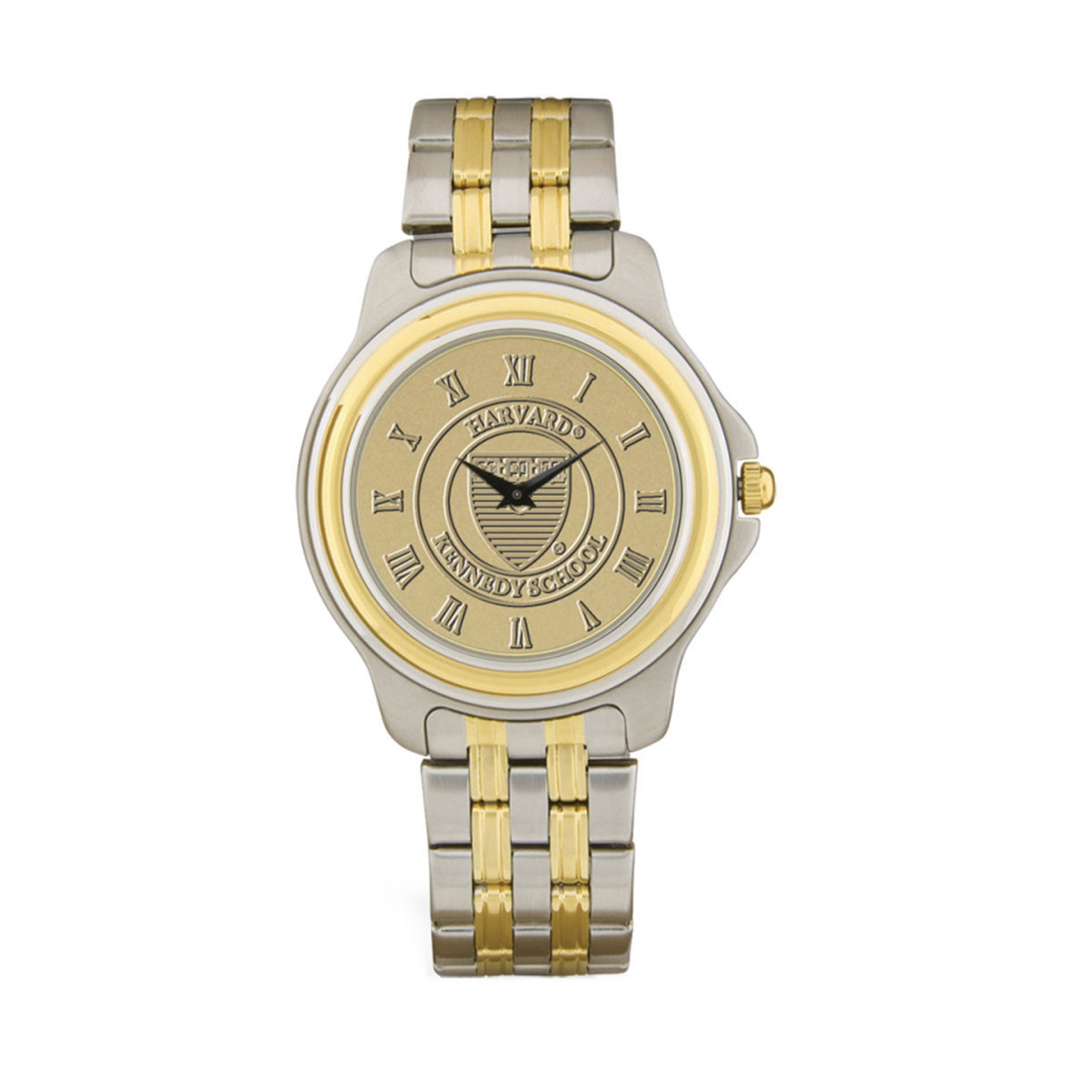 4642-Harvard Men's Two-Tone Rolled Link Bracelet Wristwatch_JFK Government.jpg