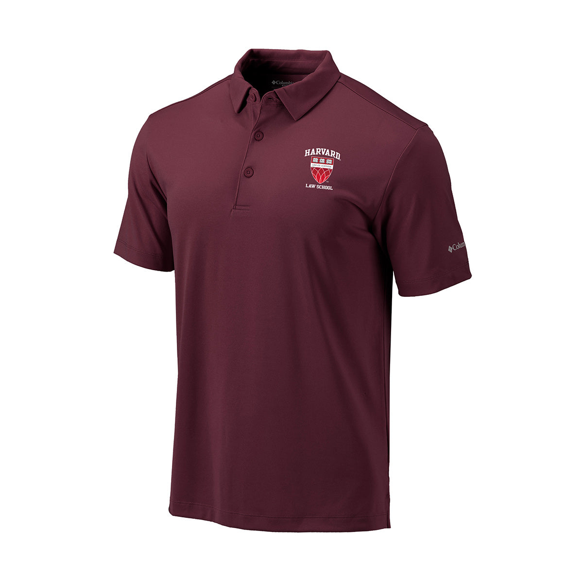 4704-Harvard Law School Shield Columbia Omni-Wick Drive Polo_Maroon.jpg