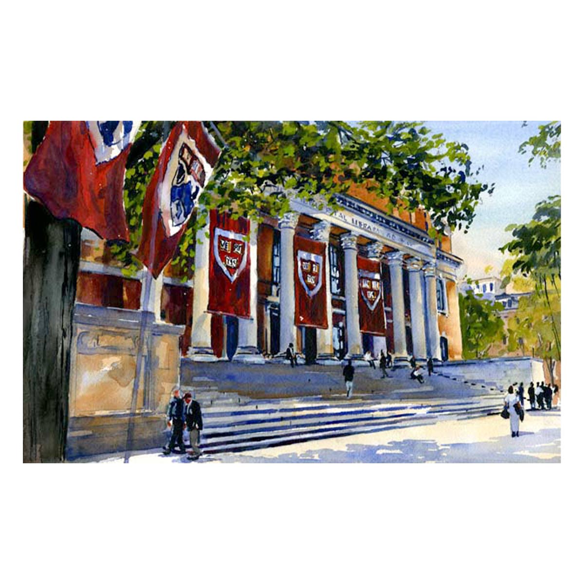 4743-Widener Library Watercolor by Mark Waitkus_media.jpg