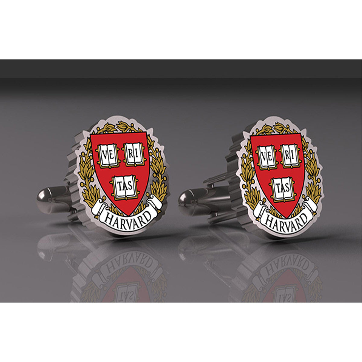 4780-Harvard Veritas Seal Custom Cufflinks (CUFW-WHAR1)_media.jpg