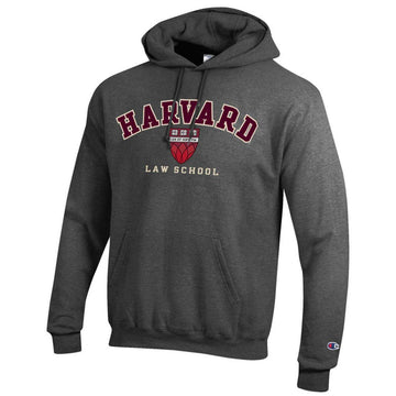 Harvard Law School Shield Champion Applique Hooded Sweatshirt