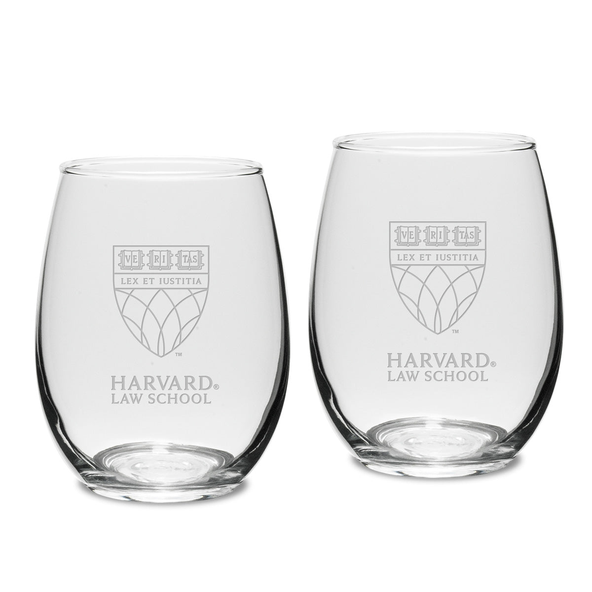 4817-Harvard Law School Set of 2 Engraved Crystal Stemless Wine Glass_media_01.jpg