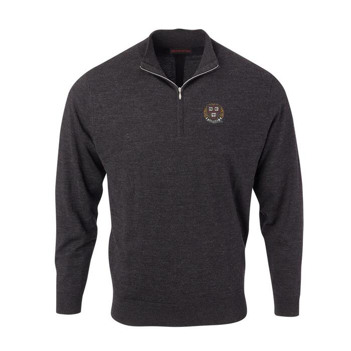 Harvard Men's Solid Merino 1/4 Zip Pullover – The COOP