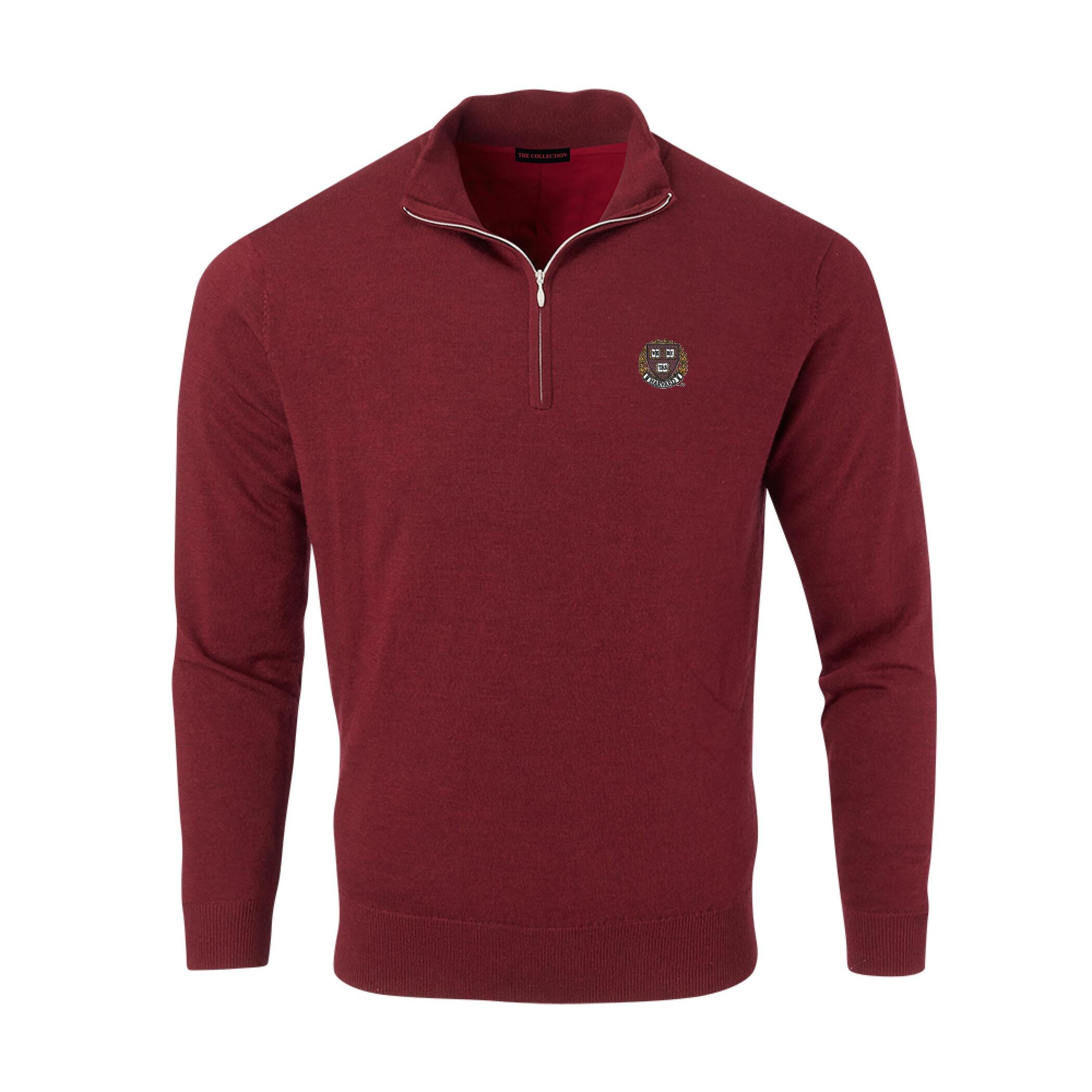 Harvard Men's Solid Merino 1/4 Zip Pullover – The COOP
