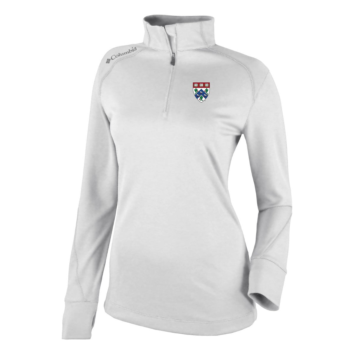 Harvard Divinity School Columbia Women's Shotgun 2.0 1/4 Zip White Pul ...