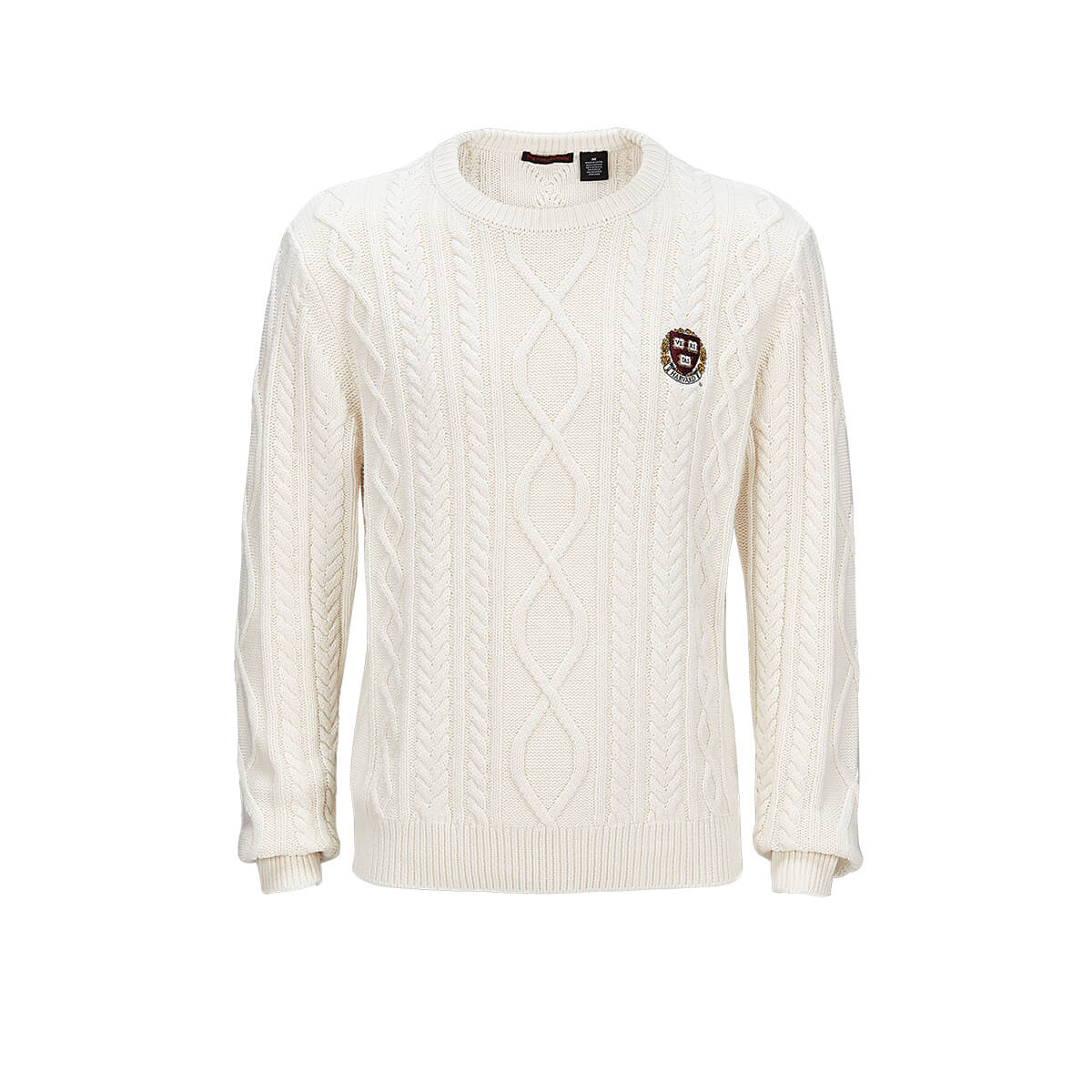 5138-Harvard Seal Cable Knit Crewneck Sweater_Cream_01.jpg