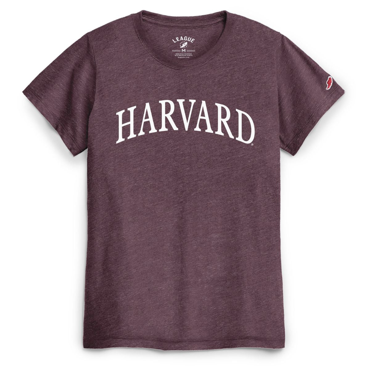 5149-Harvard Women's League Intramural Maroon Triblend Tee With Arched Harvard Design_media_01.jpg