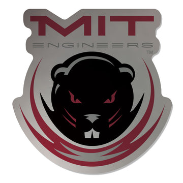 MIT Maroon and Silver Beaver Outside Decal