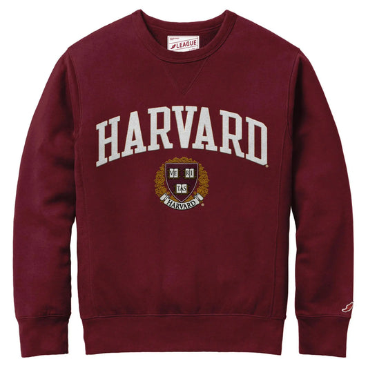 5567-Harvard League Stadium Crew Neck Applique Sweatshirt_maroon.jpg