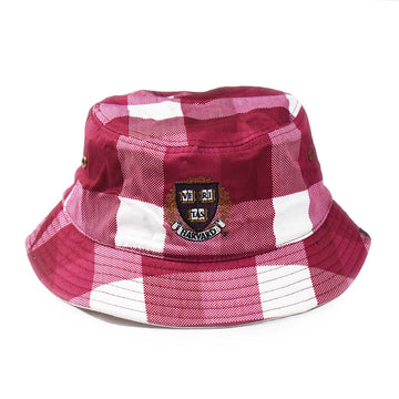 Harvard Tartan Embroidered Bucket Hat