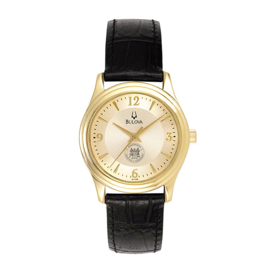 6258-MIT Bulova Women's Gold Plated Face with Black Leather Strap Watch_media.jpg
