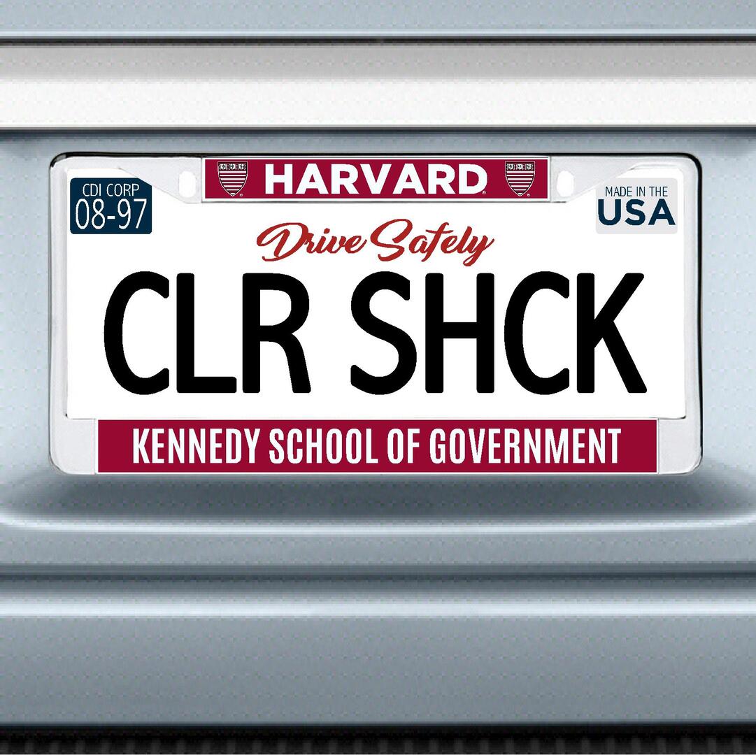 6289-Harvard Kennedy School Of Government License Plate Frame_media_01.JPG