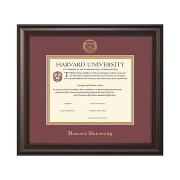 6368-Harvard University Certificate 8 x 10 With Maroon And Gold Double Mat_media.jpg
