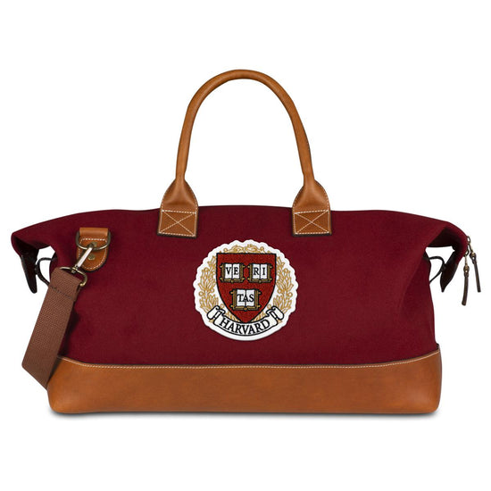 6480-Harvard Maroon Wool And Leather Veritas Weekender Bag_media_01.jpg