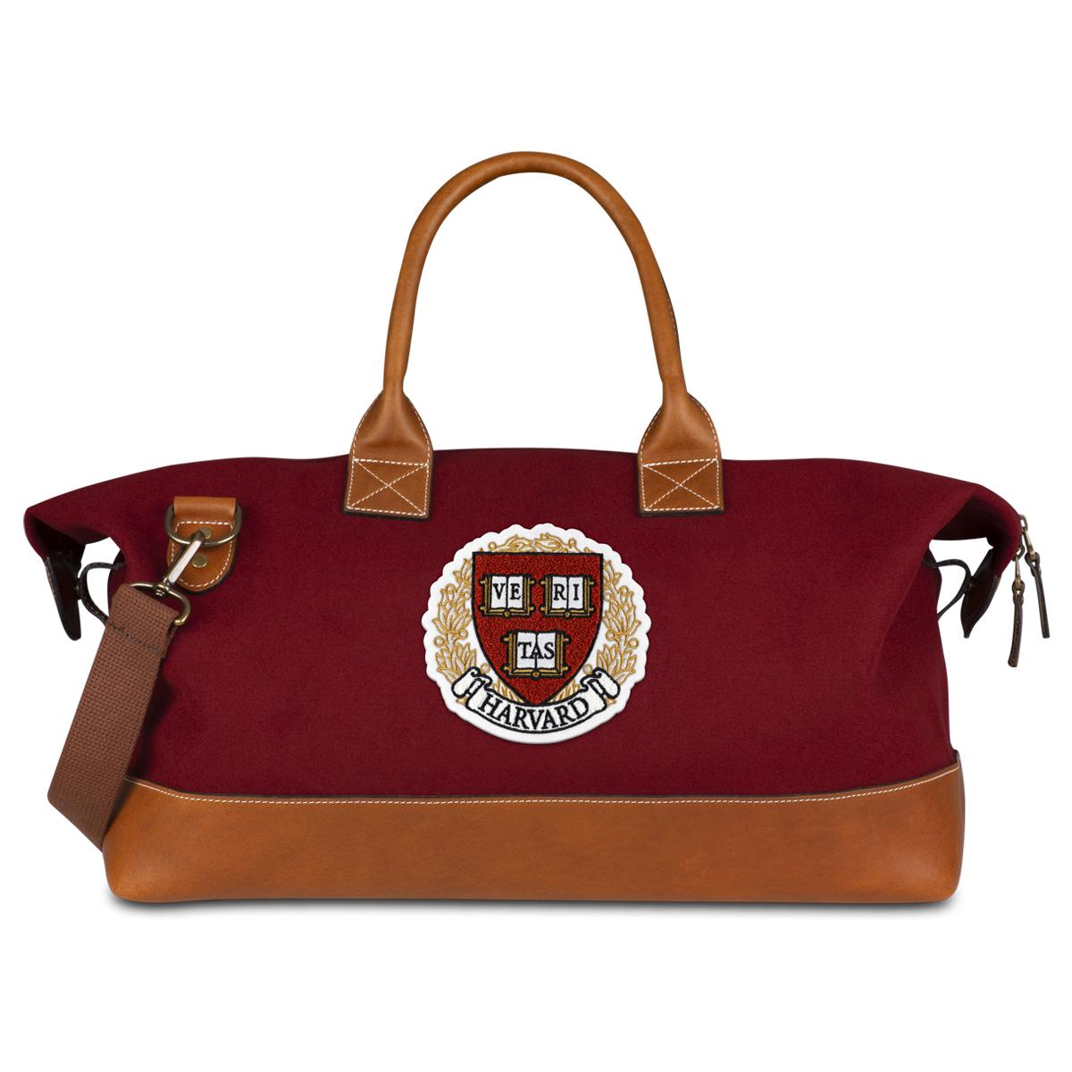 6480-Harvard Maroon Wool And Leather Veritas Weekender Bag_media_01.jpg