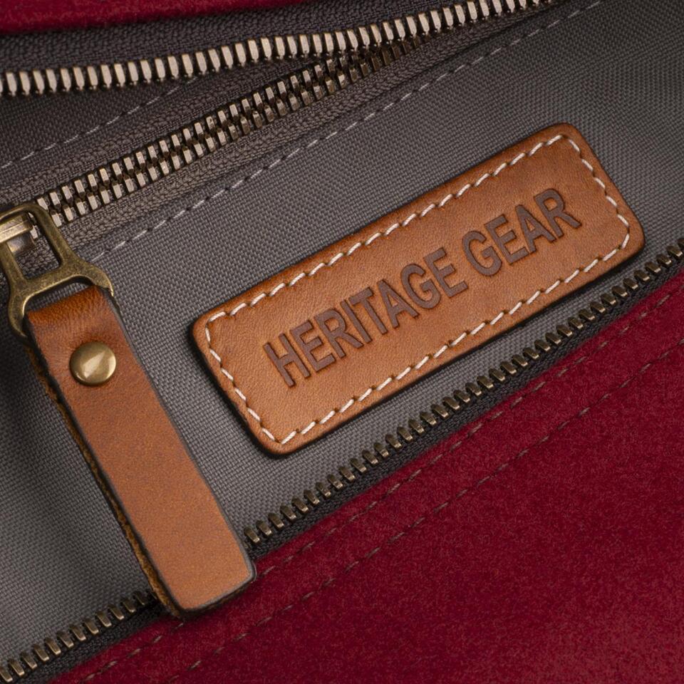 Harvard Maroon Wool And Leather Veritas Weekender Bag – The COOP