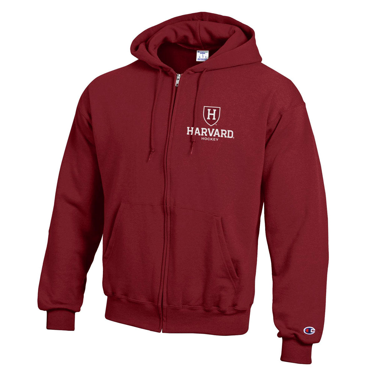6483-Harvard Champion Hockey Fullzip Hood With Athletic H Shield_media.jpg