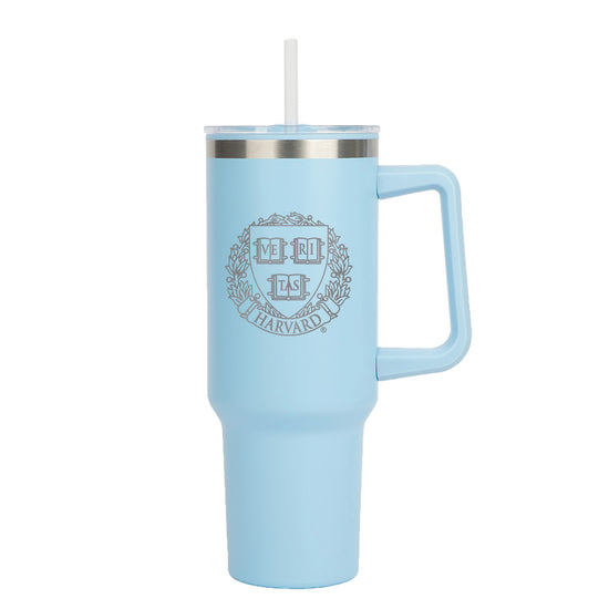 6639-Harvard 40 Oz Laser Engraved Travel Tumbler_Blue.jpg