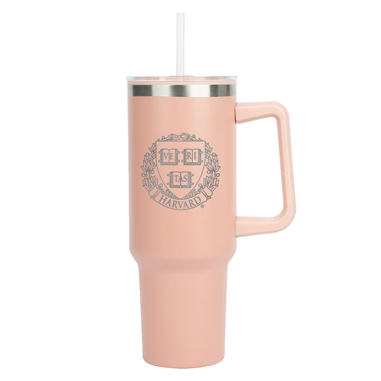 6639-Harvard 40 Oz Laser Engraved Travel Tumbler_peach.jpg