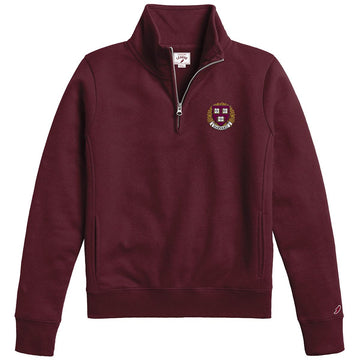 Harvard League Women's Embroidered Seal Academy 1/4 Zip