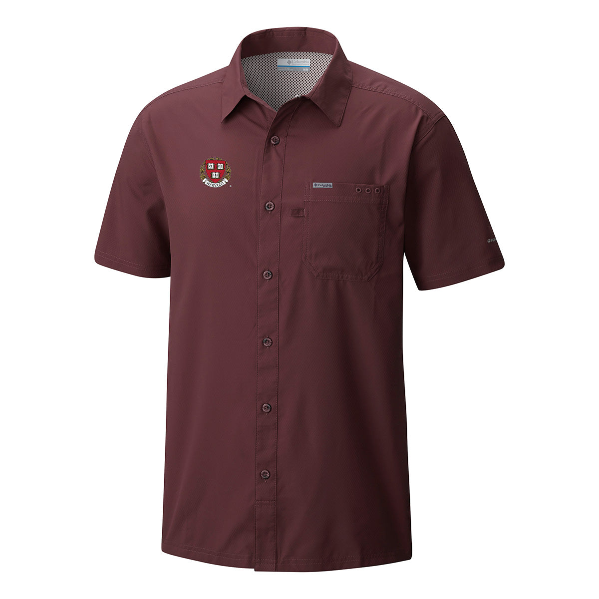 6742-Harvard Columbia Slack Tide Camp Short Sleeve Shirt_Maroon_01.jpg