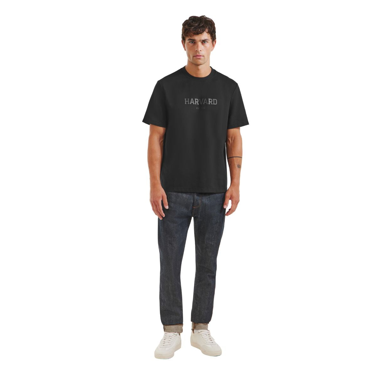 7045-Harvard Rudsak Karter Unisex Cotton Tee with Rubber Print Logo_03.jpg
