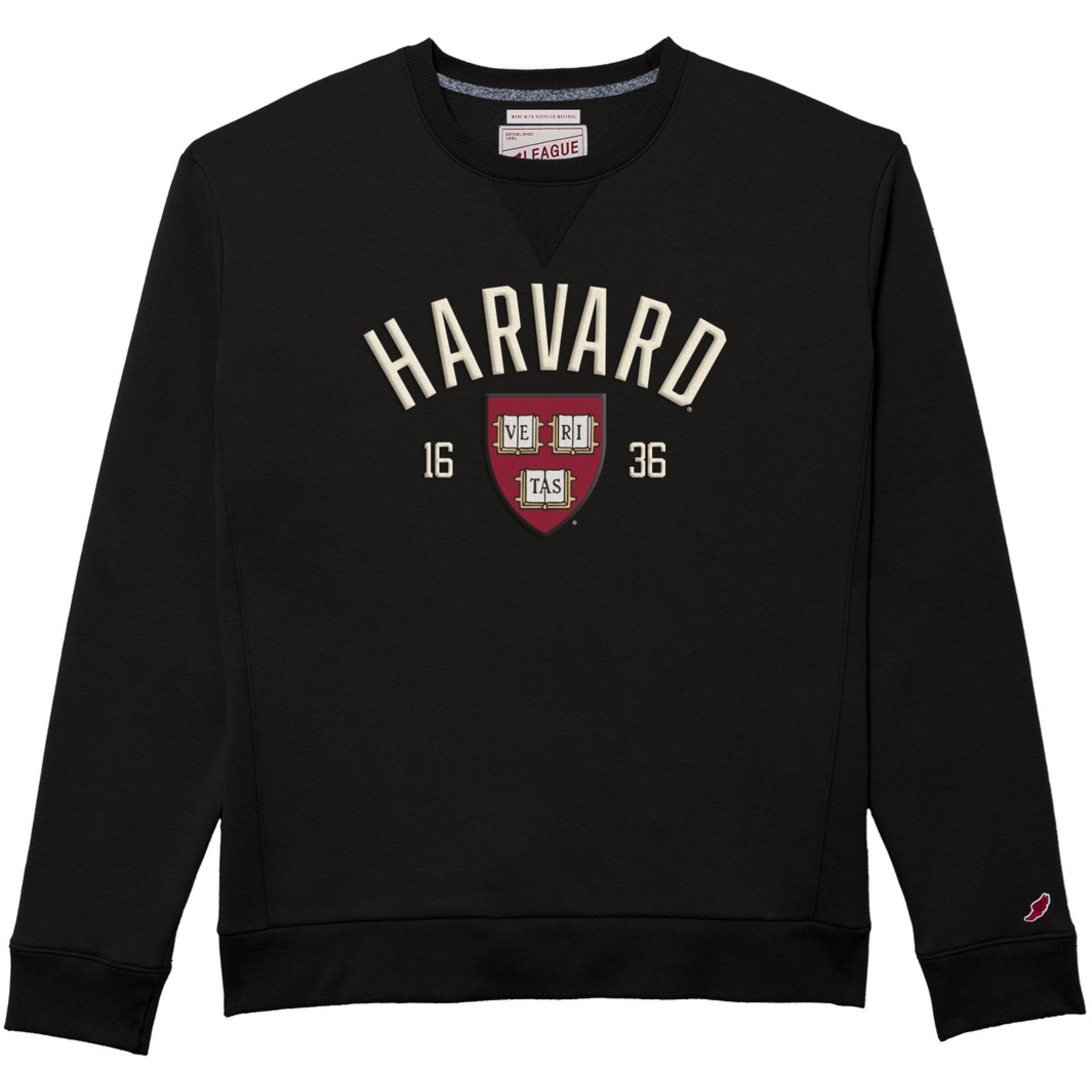 Harvard League 1991 Felt Embroidered Applique Crewneck Sweatshirt
