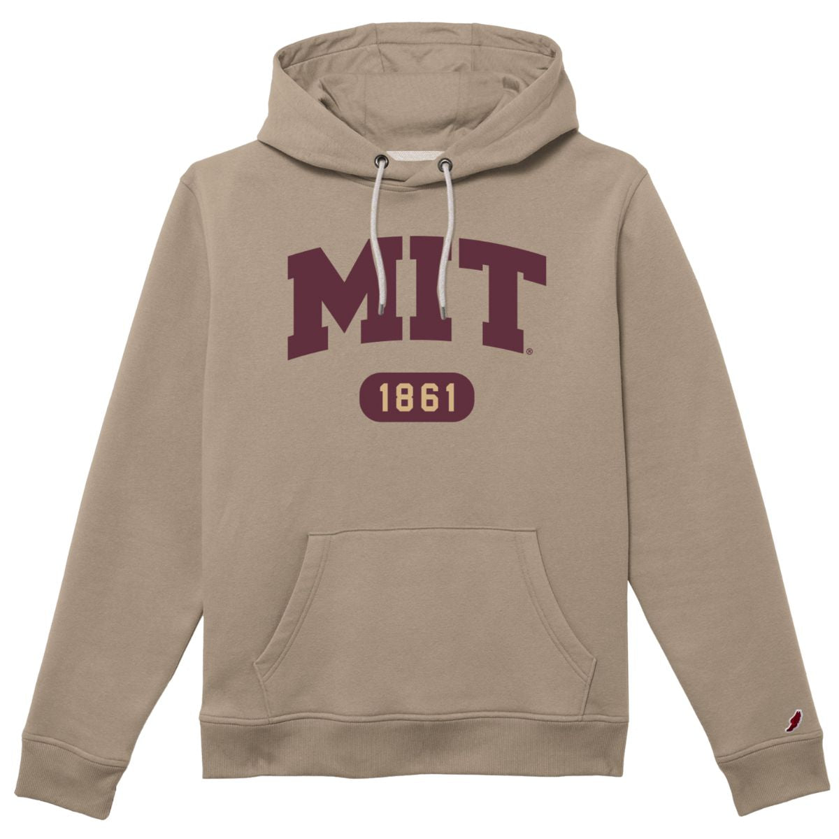 7073-MIT Fleece 1991 Khaki Hooded Sweatshirt_media.jpg