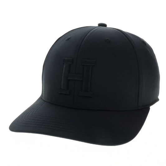 Harvard Lightweight Performance Black Tonal Embroidered Block H Adjustable Hat
