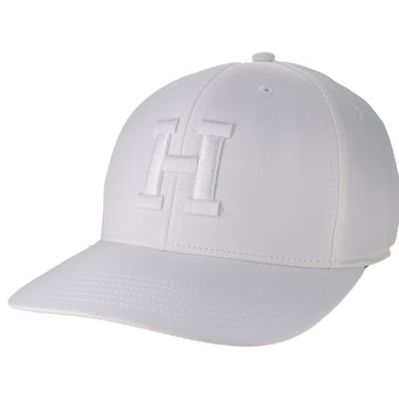Harvard LightweightPerformance White Tonal Embroidered Block H Adjustable Hat